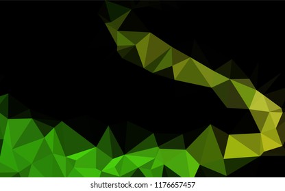 Dark Green, Yellow vector shining hexagonal background. Colorful abstract illustration with gradient. A completely new template for your business design.