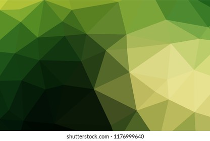 Dark Green, Yellow vector shining hexagonal pattern. Colorful illustration in abstract style with gradient. Brand new style for your business design.