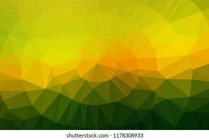 Dark Green, Yellow vector shining hexagonal pattern. Shining colored illustration in a Brand new style. The completely new template can be used for your brand book.