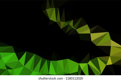 Dark Green, Yellow vector shining hexagonal background. An elegant bright illustration with gradient. A completely new design for your business.