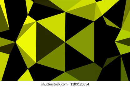 Dark Green, Yellow vector shining hexagonal template. A completely new color illustration in a vague style. A completely new design for your business.