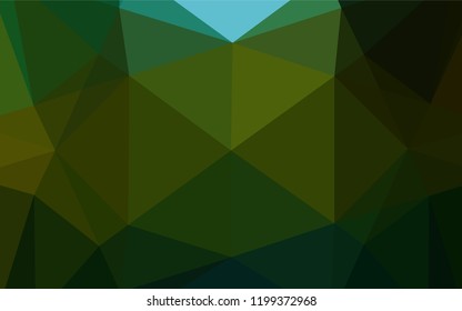 Dark Green, Yellow vector shining hexagonal background. A vague abstract illustration with gradient. The polygonal design can be used for your web site.
