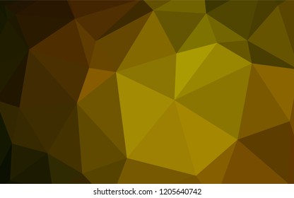 Dark Green, Yellow vector shining triangular layout. Modern abstract illustration with triangles. Completely new template for your banner.