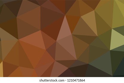 Dark Green, Yellow vector shining triangular layout. Creative geometric illustration in Origami style with gradient. Textured pattern for your backgrounds.