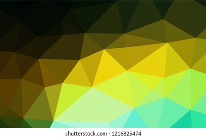 Dark Green, Yellow vector shining hexagonal pattern. Glitter abstract illustration with an elegant design. A new texture for your design.