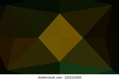 Dark Green, Yellow vector shining hexagonal template. A completely new color illustration in a vague style. The polygonal design can be used for your web site.