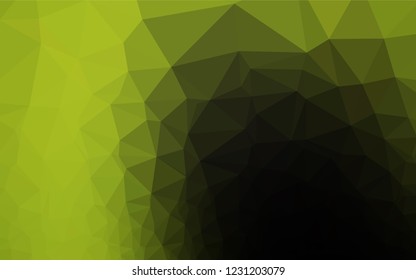 Dark Green, Yellow vector shining hexagonal background. An elegant bright illustration with gradient. A new texture for your design.