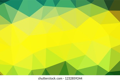 Dark Green, Yellow vector shining hexagonal background. Colorful illustration in abstract style with gradient. A new texture for your design.