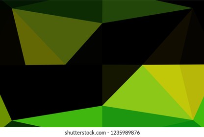 Dark Green, Yellow vector shining hexagonal template. A sample with polygonal shapes. The elegant pattern can be used as part of a brand book.