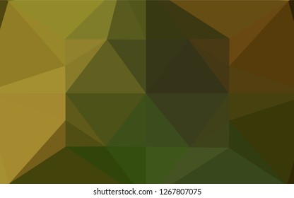 Dark Green, Yellow vector shining hexagonal template. A completely new color illustration in a vague style. The textured pattern can be used for background.