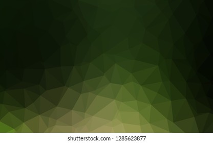 Dark Green, Yellow vector shining triangular template. Shining colored illustration in a Brand new style. Textured pattern for background.
