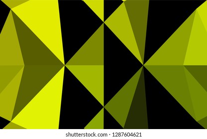 Dark Green, Yellow vector shining hexagonal background. Creative illustration in halftone style with gradient. The elegant pattern can be used as part of a brand book.