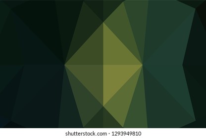 Dark Green, Yellow vector shining hexagonal template. An elegant bright illustration with gradient. The polygonal design can be used for your web site.