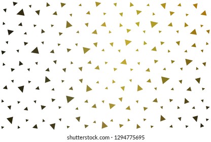 Dark Green, Yellow vector  shining triangular background. Colorful illustration in abstract style with triangles. A completely new design for your leaflet.