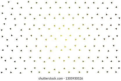 Dark Green, Yellow vector  shining triangular layout. Creative geometric illustration in Origami style with gradient. New template for your brand book.