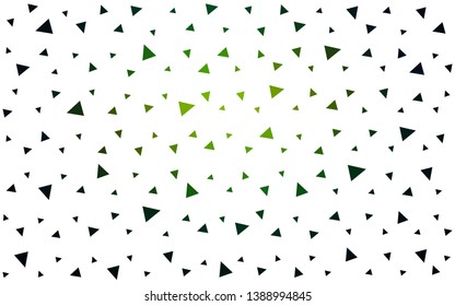 Dark Green, Yellow vector  shining triangular layout. Glitter abstract illustration with an elegant triangles. Polygonal design for your web site.