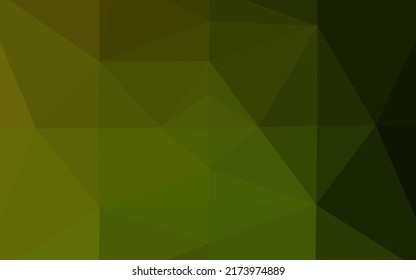 Dark Green, Yellow vector shining triangular pattern. Modern geometrical abstract illustration with gradient. Brand new design for your business.