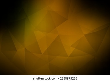 Verde oscuro, vector amarillo brillante diseño triangular. Ilustración poligonal brillante, que consiste en triángulos. Nuevo estilo para su diseño de negocio.