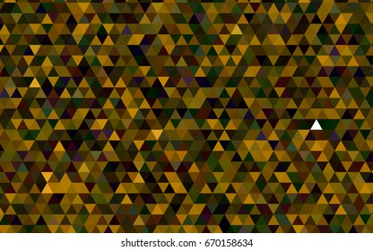Dark Green, Yellow vector shining triangular template. Creative geometric illustration in Origami style with gradient. The textured pattern can be used for background.
