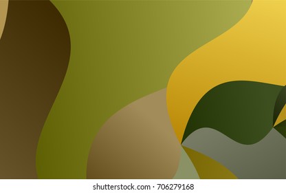 Dark Green, Yellow vector shining cranked background. Shining crooked illustration in a brand-new style. Brand-new style for your business design.