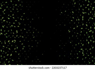 Diseño de boceto vectorial amarillo, verde oscuro. Doodles esquemáticos con hojas de gradiente coloridas. Patrón para el libro de marcas.