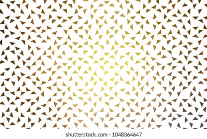 Dark Green, Yellow vector of small triangles on white background. Illustration of abstract texture of triangles. Pattern design for banner, poster, cover.