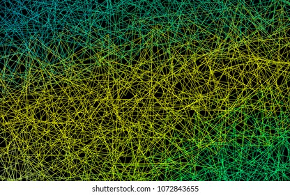 Dark Green, Yellow vector of small triangles on white background. Illustration of abstract texture of triangles. Pattern design for banner, poster, cover.