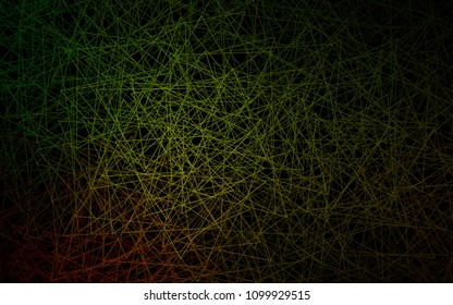 Dark Green, Yellow vector of small triangles on white background. Illustration of abstract texture of triangles. Pattern design for banner, poster, cover.