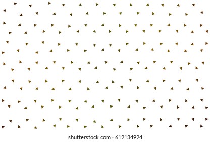 Dark Green, Yellow vector of small triangles on white background. Illustration of abstract texture of triangles. Pattern design for banner, poster, cover.