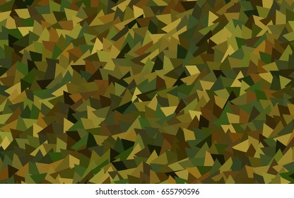 Dark Green, Yellow vector of small triangles on white background. Illustration of abstract texture of triangles. Pattern design for banner, poster, cover.