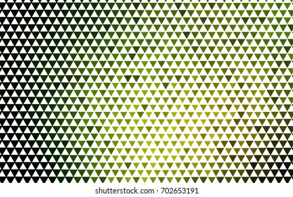 Dark Green, Yellow vector of small triangles on white background. Illustration of abstract texture of triangles. Pattern design for banner, poster, cover.