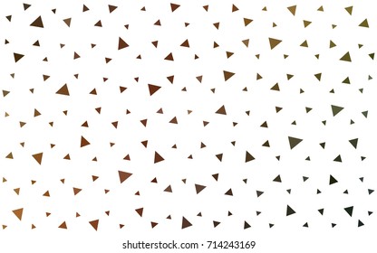 Dark Green, Yellow vector of small triangles on white background. Illustration of abstract texture of triangles. Pattern design for banner, poster, cover.