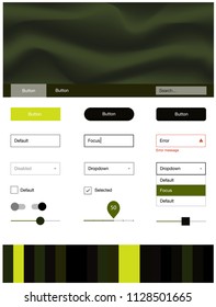 Dark Green, Yellow vector style guide with bent lines. Creative illustration in halftone marble style with gradient. This template you can use for websites.
