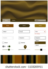 Dark Green, Yellow vector style guide with bent lines. Shining curly illustration in marble style with gradient. Simple colorful design for websites.