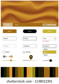 Dark Green, Yellow vector style guide with bent lines. Colorful abstract illustration with gradient lines. Modern template for your landing page.