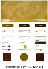 Dark Green, Yellow vector style guide with sky stars. Modern Style guide with colorful gradient sky in its header. Simple colorful design for websites.