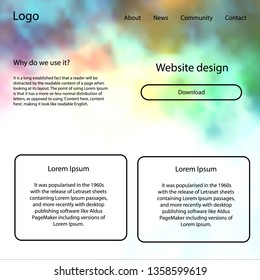 Dark Green, Yellow vector style guide with sky stars. Modern Style guide with colorful gradient sky in its header. This sample is for your landing page.