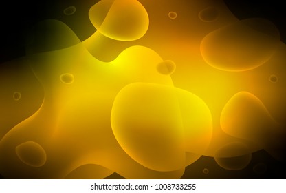 Dark Green, Yellow vector template with bubble shapes. Brand-new colored illustration in memphis style with gradient. Memphis design for your web site.