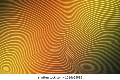 Dark Green, Yellow vector template with lines. Shining illustration, which consist of blurred lines. A completely new design for your business.