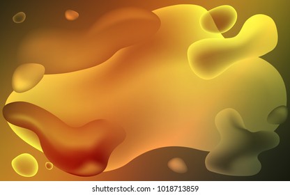 Dark Green, Yellow vector template with lava shapes. Creative geometric illustration in memphis style with gradient. A new texture for your  ad, booklets, leaflets.