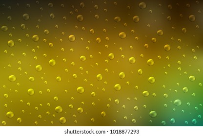 Dark Green, Yellow vector template with circles. Blurred decorative design in abstract style with bubbles. The pattern can be used for beautiful websites.