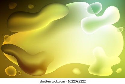 Dark Green, Yellow vector template with bent ribbons. Geometric illustration in memphis style with gradient.  New composition for your brand book.