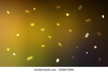 Dark Green, Yellow vector template with ice snowflakes. Glitter abstract illustration with crystals of ice. New year design for your ad, poster, banner.