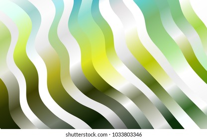 Dark Green, Yellow vector template with liquid shapes. Glitter abstract illustration with wry lines. Brand-new design for your ads, poster, banner.