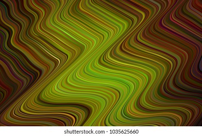 Dark Green, Yellow vector template with bubble shapes. Colorful abstract illustration with gradient lines. Brand-new design for your ads, poster, banner.