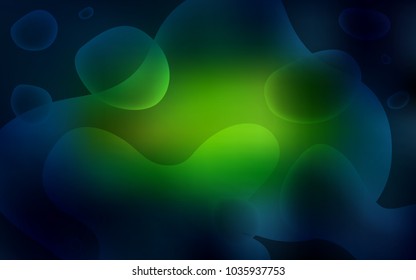 Dark Green, Yellow vector template with bubble shapes. Shining crooked illustration in memphis style. Pattern for your business design.