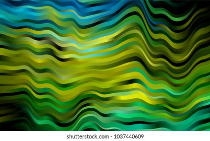 Dark Green, Yellow vector template with bubble shapes. Colorful abstract illustration with gradient lines. The best blurred design for your business.