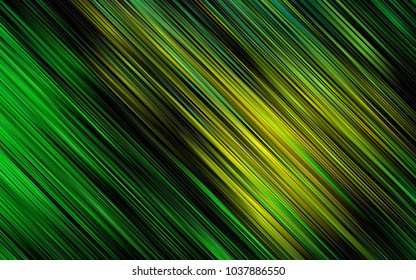 Dark Green, Yellow vector template with repeated sticks. Shining colored illustration with narrow lines. Smart design for your business advert.