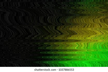 Dark Green, Yellow vector template with bubble shapes. Modern gradient abstract illustration with bandy lines. The elegant pattern for brand book.