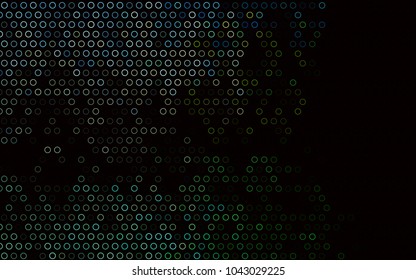 Dark Green, Yellow vector  template with circles. Glitter abstract illustration with blurred drops of rain. The pattern can be used for beautiful websites.